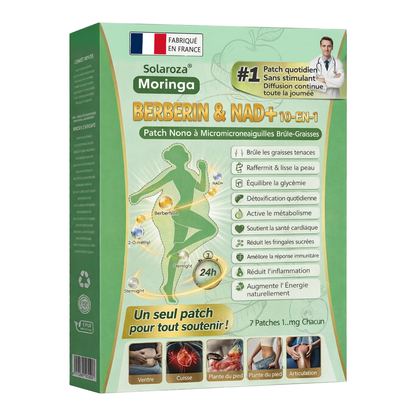 Boutique Officielle 🇫🇷 | Patch Minceur Solaroza® 10-en-1 : Relancez le Métabolisme et Brûlez les Graisses (NAD+ & Berbérine)