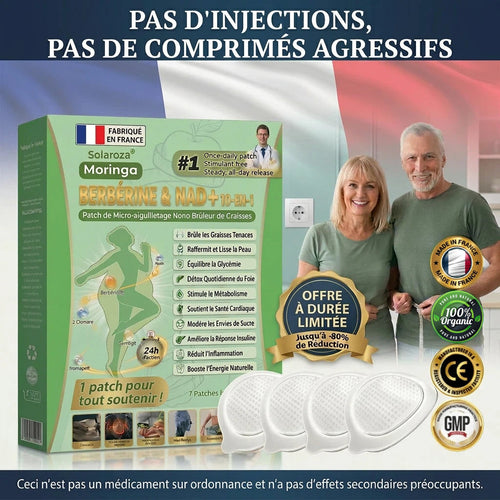Boutique Officielle 🇫🇷 | Patch Minceur Solaroza® 10-en-1 : Relancez le Métabolisme et Brûlez les Graisses (NAD+ & Berbérine)